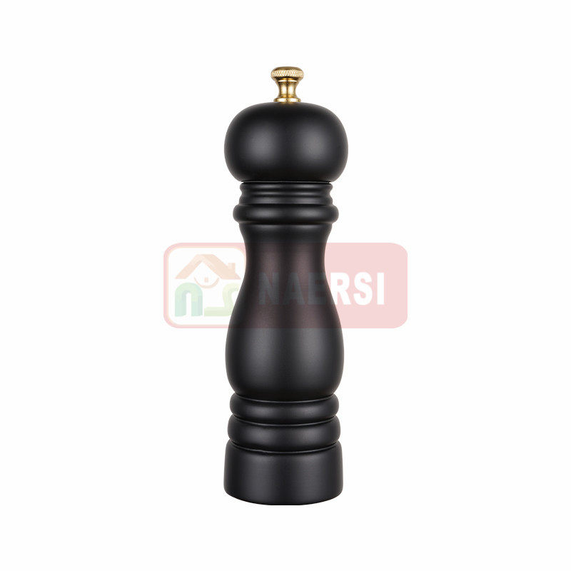 木研磨器 黑色胡椒磨陶瓷芯手动胡椒磨BBQ烧烤调料瓶厨房用品