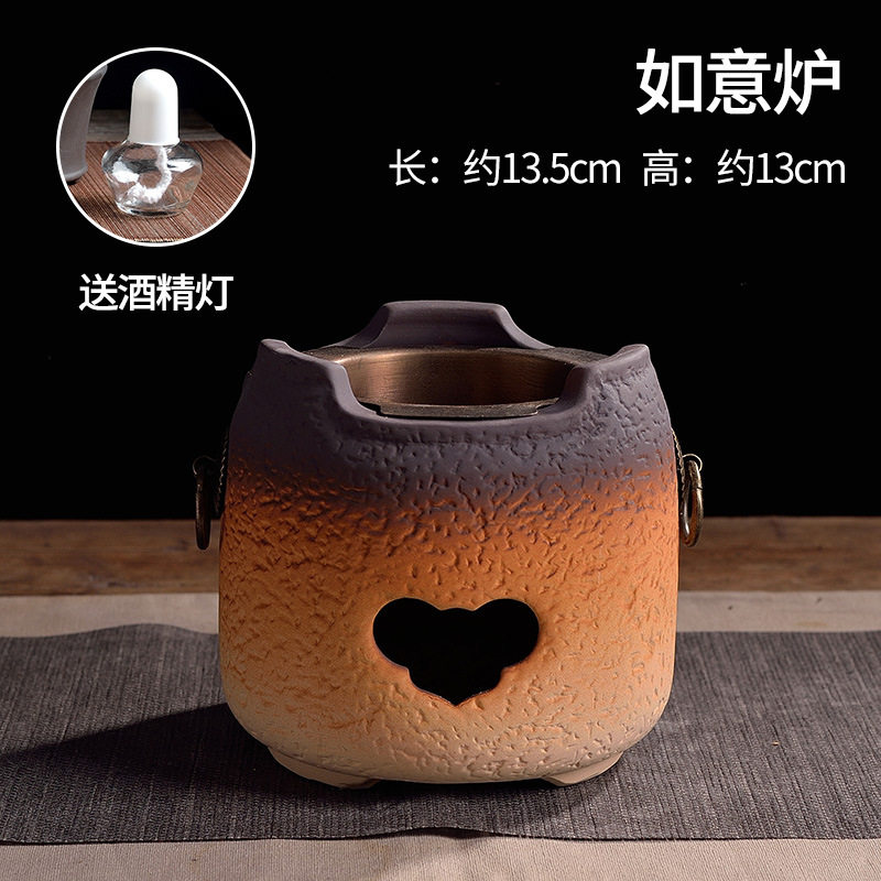 耐热烧水煮茶器罐罐茶壶套装围炉煮茶家用室内酒精炉陶瓷炭炉火炉