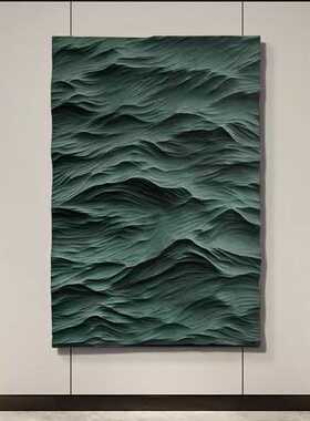 3D立体装置画设计师艺术浮雕画别墅装饰画酒店走廊过道木雕壁画