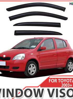 适用于2003+TOYOTA VITZ威姿晴雨挡雨眉遮雨档黑武士Window visor
