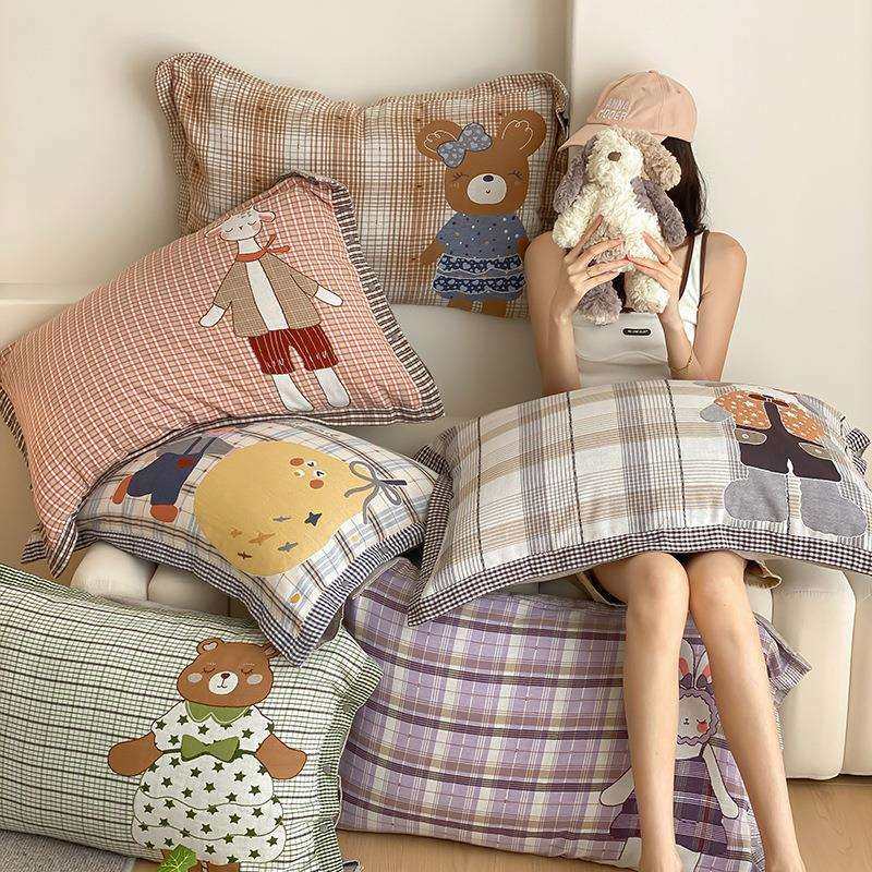 潘朵拉全棉四层纱布枕套纯棉纱布枕套成人枕套纯棉枕巾纽扣式枕套,玩具/童车/益智/积木/模型,毛绒/玩偶/公仔/布艺类玩具,淘宝优惠券,粉丝福利购,淘宝优惠卷