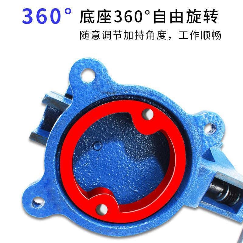 重型台虎钳平口钳多功能工业级台虎夹钳虎钳台精密平口钳桌虎台钳