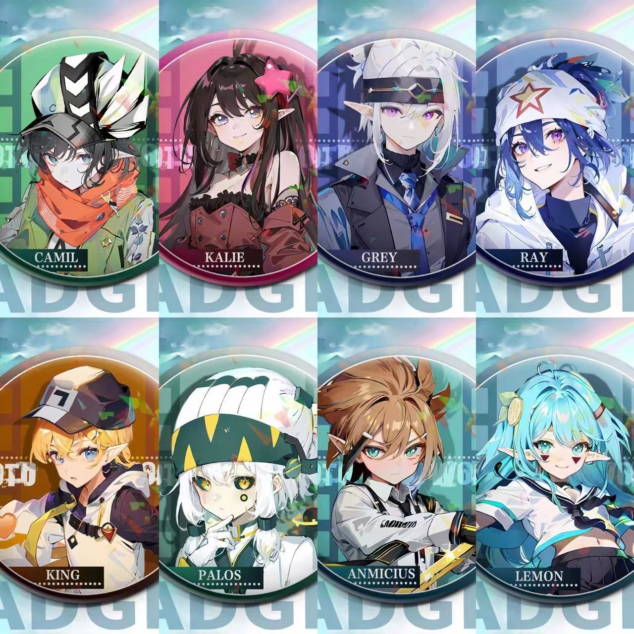 跨境凹凸AOTU世界周边同人原创挂件徽章立牌方卡钥匙扣吧唧可爱礼