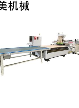 HK-6PL四工序开料机带上下料平台C重型直排换刀加工中心