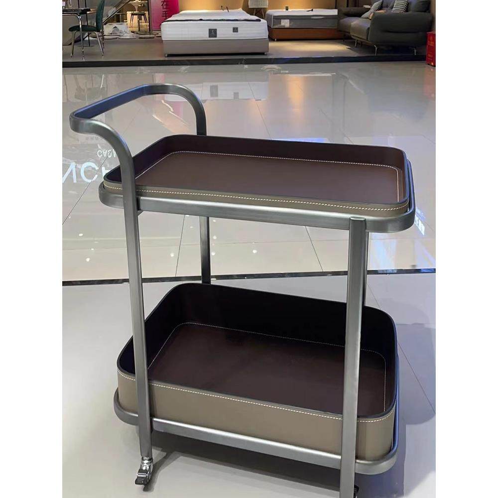 轻奢马鞍皮移动沙发边几小推车茶几客厅家用角几床头柜带轮置物架,住宅家具,移动边几/推车,淘宝优惠券,粉丝福利购,淘宝优惠卷