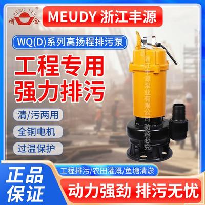 浙江丰污水污物化粪池泵源泵业丰源水泵污水泵小型家用220v高扬程