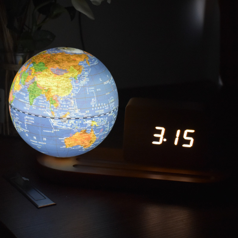 funglobe地球仪13cm小号电子时钟高端家居摆件AR学生用高中生儿童