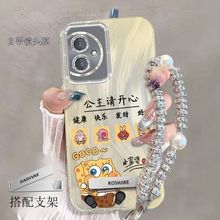 适用华为荣耀100手机壳MAA-AN00手链女honor100pro新款MAA一AN10保护套5g带镜头膜h0n0r100pr0全包防摔软支架