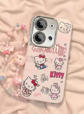 适用opporeno9手机壳PHM110带镜头膜reno9pro+全包边PGW110防摔软0pp0ren09pr0保护套PGX110新款5g可爱kt猫女