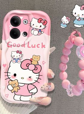 适用opporeno9手机壳PHM110新款潮女reno9pro+高级手链PGW110硅胶软0pp0ren09pr0保护套PGX110防摔5g全包卡通