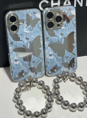 适用苹果14promax手机壳a2896电镀镜面iPhone14plus保护套a2888新款14pro全包a2892防摔pg14高级a2884软壳女