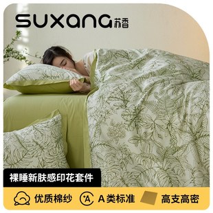 四季 被套四件套全棉纯棉高级感轻奢长绒棉20H24新款 通用a类母婴级