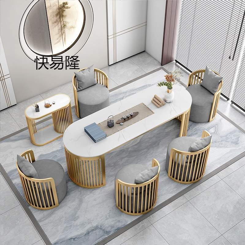 新中式椅组合禅意大理石茶台茶几功夫小茶几客厅办公室泡茶桌包邮