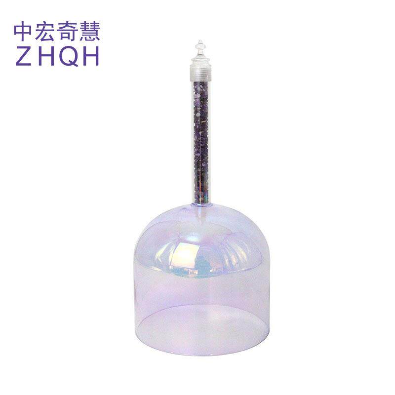 紫水晶透明手持水晶歌唱碗颂钵瑜伽愈合歌唱碗打击乐器