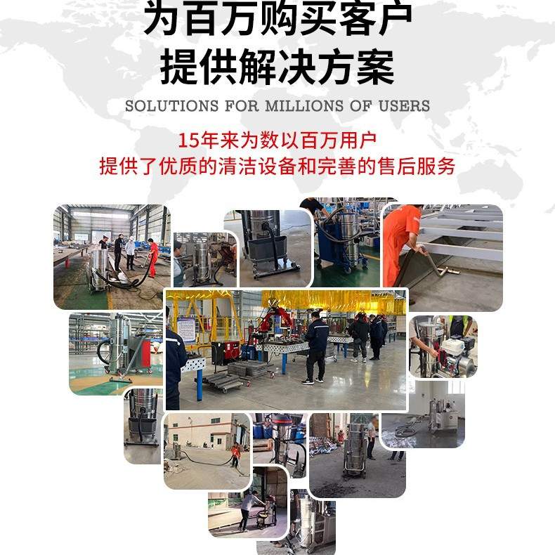 大功率工业吸尘器工厂车间用粉尘铁屑吸尘机防爆桶式电瓶式吸尘器