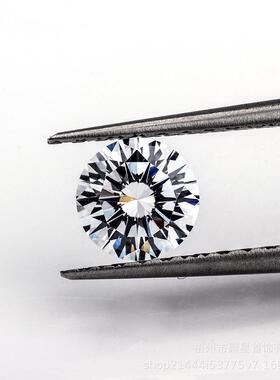 圆形莫桑石裸钻十心十箭DEF色VS裸石50分-5克拉宝石莫桑钻