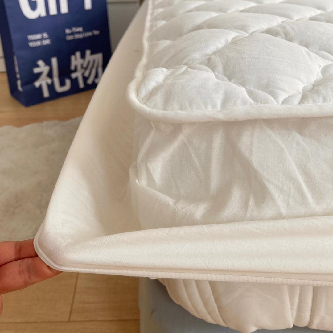 全棉加厚加高色织水洗夹棉床笠单件防滑席梦思保护套水洗床罩