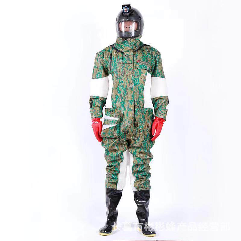 马蜂服全身连体封闭充气带风扇透气防护服捉黄蜂胡蜂衣服蜂具包邮
