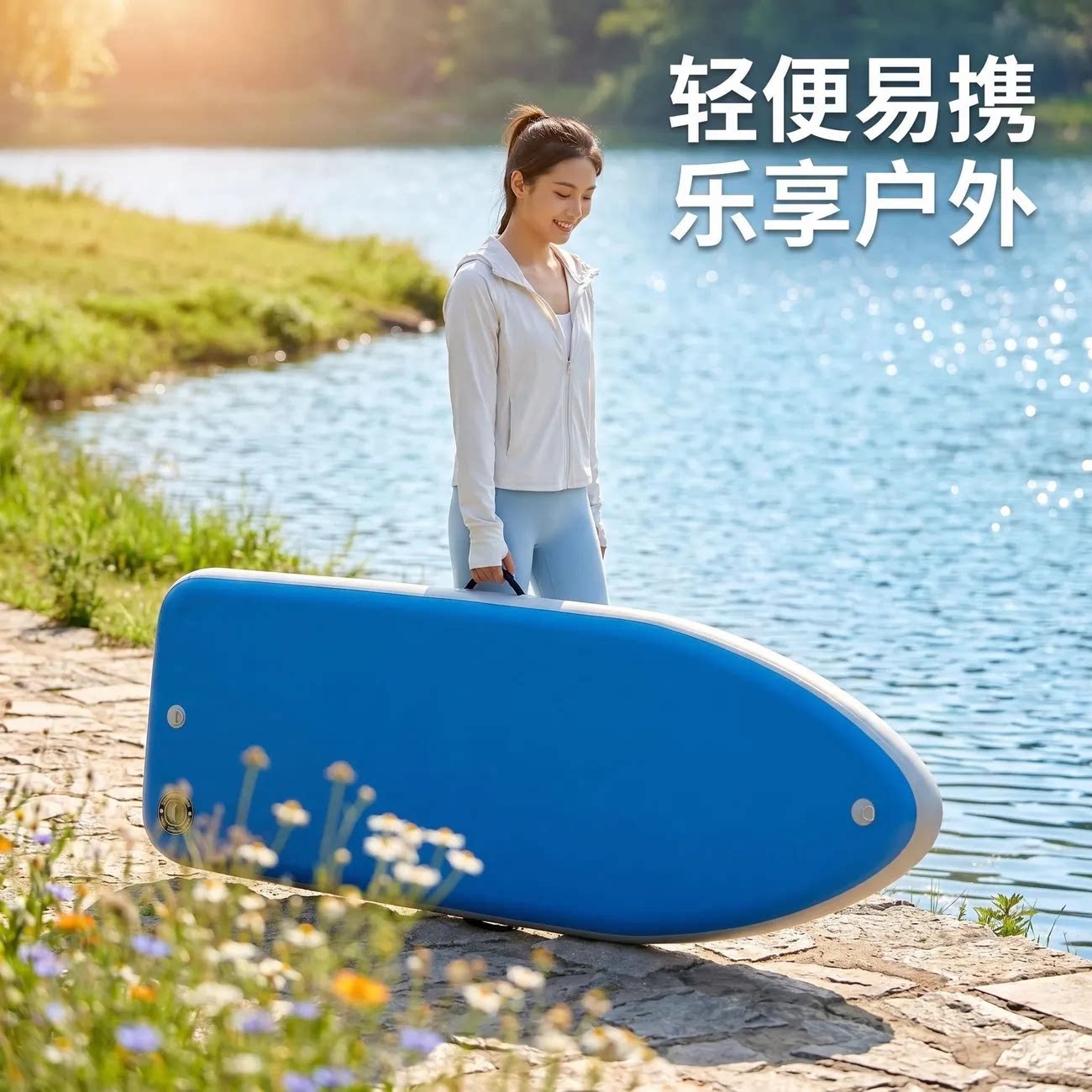小水鸡船易携带加硬拉丝下网钓鱼皮划艇充气艇