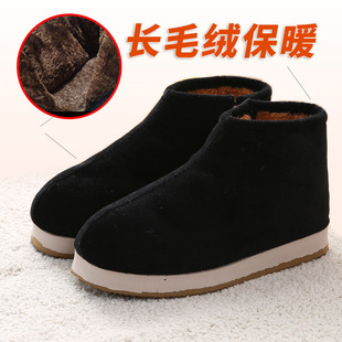 抱鸡母鞋老式棉鞋传统纯手工棉鞋男女冬居家保暖窝窝鞋加绒加厚底