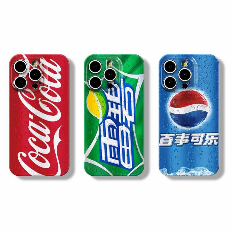 潮牌可乐雪碧适用红米K80手机壳Redmi夏天K7060e至尊电竞NOTE14/13/9冰爽turbo4汽水civi2/3硬壳30i菲林12c套