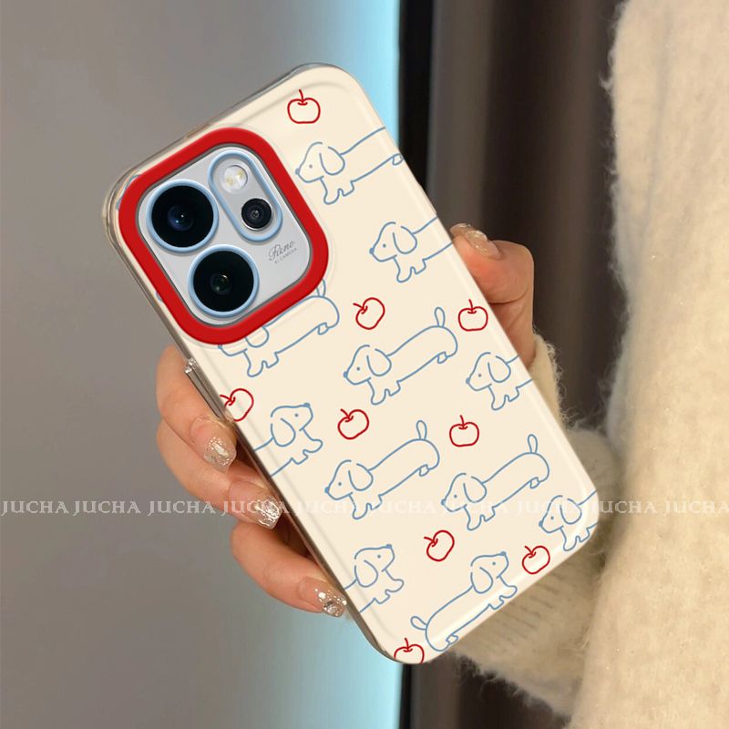苹果小狗适用OPPOreno15pro手机壳oppo新款reno14软13防摔12全包11硅胶保护套10男女9/8/7/6/5/4透明