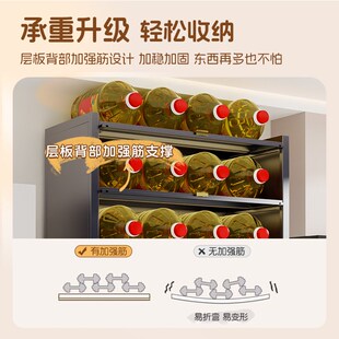 厨房置物架落地多层微波炉收纳橱柜家用多功能烤箱锅架储物货架