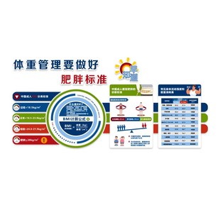 体重管理门诊文化墙海报健康宣传教减重BMI指数装饰高端社区医院