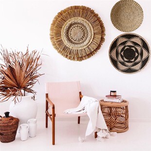 饰品 摩洛哥墙饰房间沙发背景墙民宿装 原野 侘寂风墙饰壁挂画日式