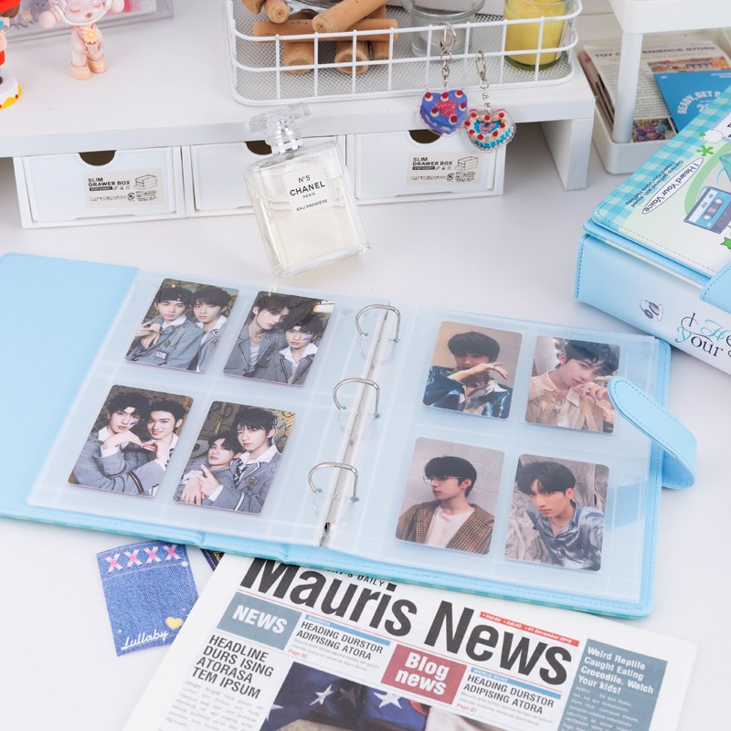 追星收纳大a5卡册四宫格活页内页3寸4寸小卡6寸明信片收纳册卡片