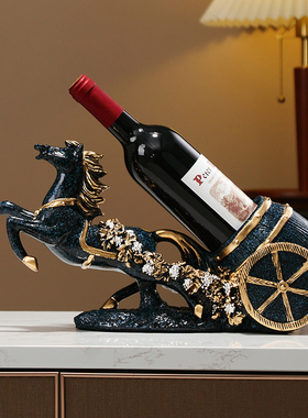 马红酒架摆件轻奢酒柜装饰品新房子乔迁新居礼品礼物布置用品