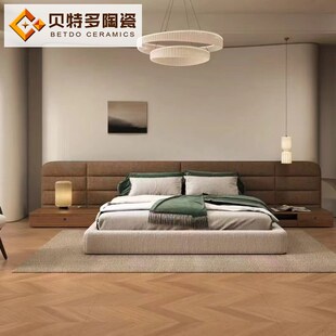 柔光天鹅绒鱼骨纹木纹砖600x1200客厅卧室中古风地板砖焦糖色地砖