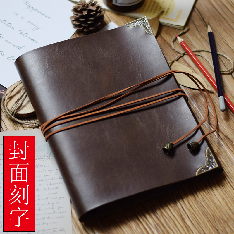 定制封面a皮革 diy相册手工制作粘贴式文艺复古情侣浪漫影集纪念