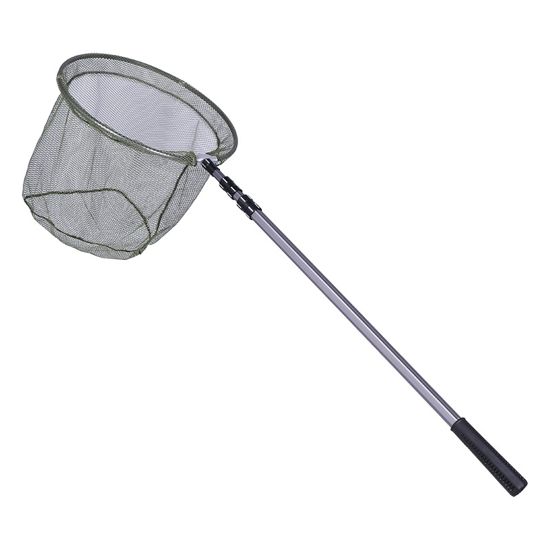 渔具钓鱼抄网抄网杆铝合金加厚捞鱼网鱼网伸缩杆T折叠伸缩定位操