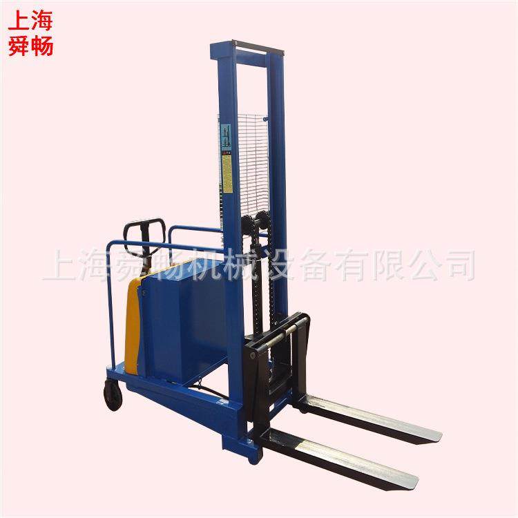 热卖配重式电动叉车堆高叉车0.5吨2.5米无腿半电动装卸搬运铲车
