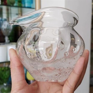 气泡公道杯玻璃透明匀杯手工福袋茶海家用功夫茶具分茶器 日式