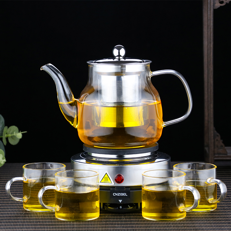 玻璃茶壶家用耐高温分离过滤沏茶壶电热煮茶器加厚烧水泡茶具套装