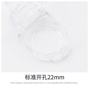 包邮 22mm全透明平钮按钮保护罩高位旋钮防尘罩加高带铆钉防水防尘