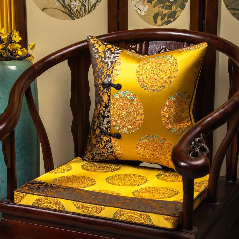 中式红木沙发坐垫实木椅子古典圈椅太师椅家用防滑餐椅座垫茶椅垫