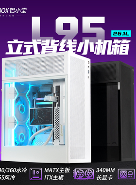 ALBOX铝小宝L95立式机箱走背线360水冷240MATX主机箱桌面电脑台式