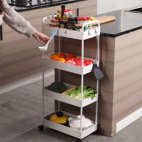 厨房置物架收纳架收纳筐落地塑料多层厨房用品储物整理架蔬菜篮子