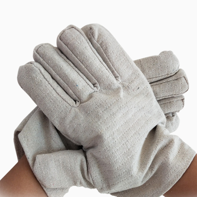 双层全帆布劳保用品手套耐磨加厚加棉无纺棉布作业机械防护电焊工