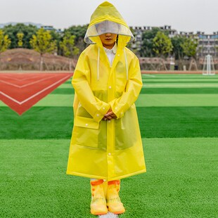 新式 儿童雨衣外套男孩女童加厚透明防水全身连体宝宝小学生防水服