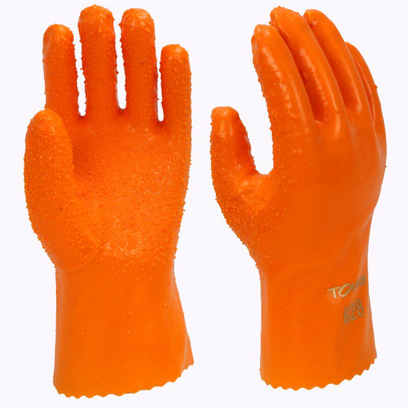 2双包邮浸塑耐酸碱耐油化工渔业东兴岩浪牌628止滑镀锌专用手套