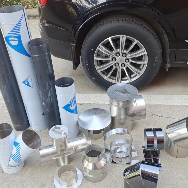 加厚不锈钢烟囱排烟管烟筒家用取暖炉柴火炉锅炉壁炉农村土灶烟囱