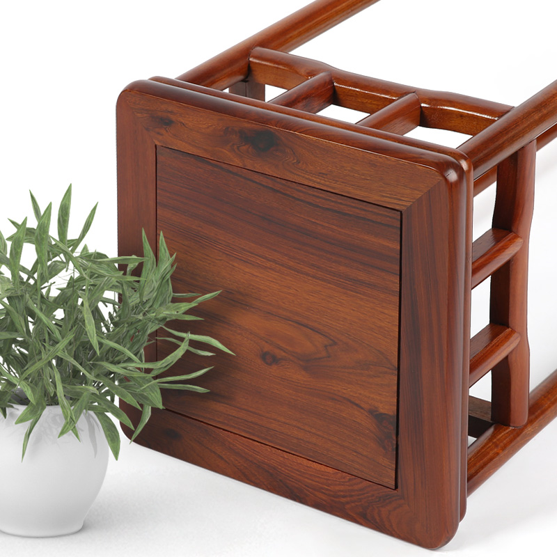 红瑰宝木质花架 实木客厅摆件落地花盆架子 中式家具花瓶红木底座