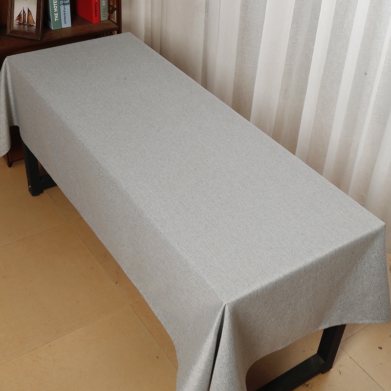 大尺寸会议桌布布艺简约办公茶桌长方形商务纯色台布亚麻桌旗定制