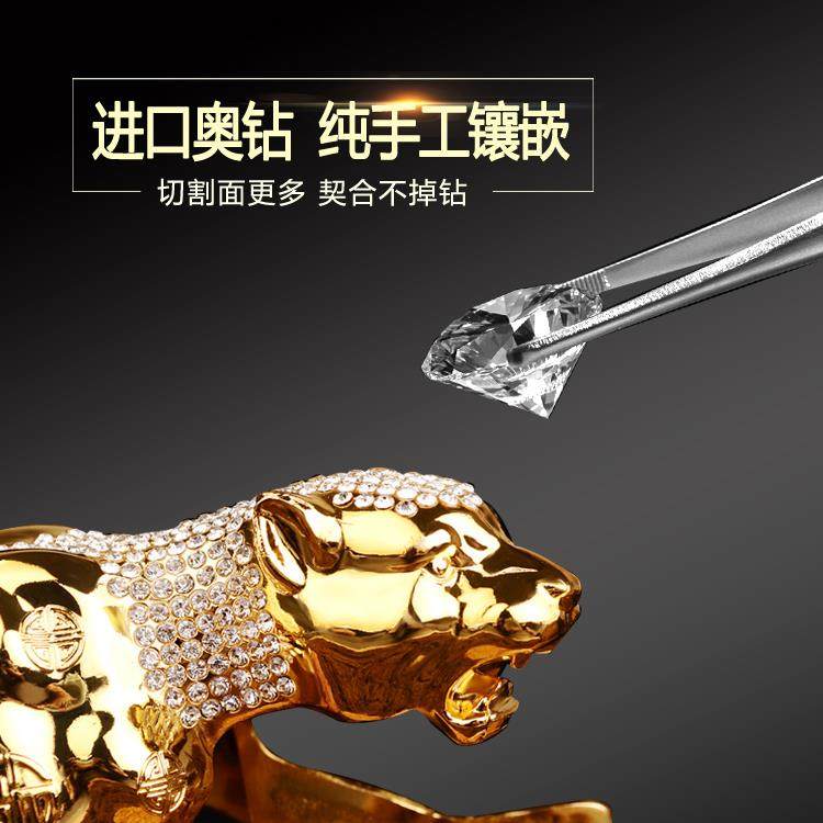 招财保平安金钱豹摆件汽车车内高档男士车载特大号车里摆放的饰品