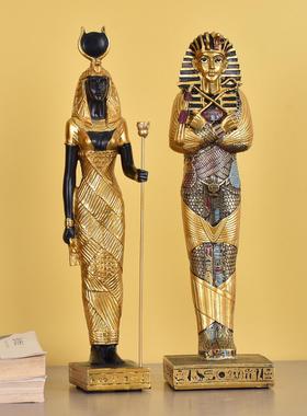 埃及旅游雕塑摆件现代简约家居大厅装饰法老摆设埃及古代传奇人物