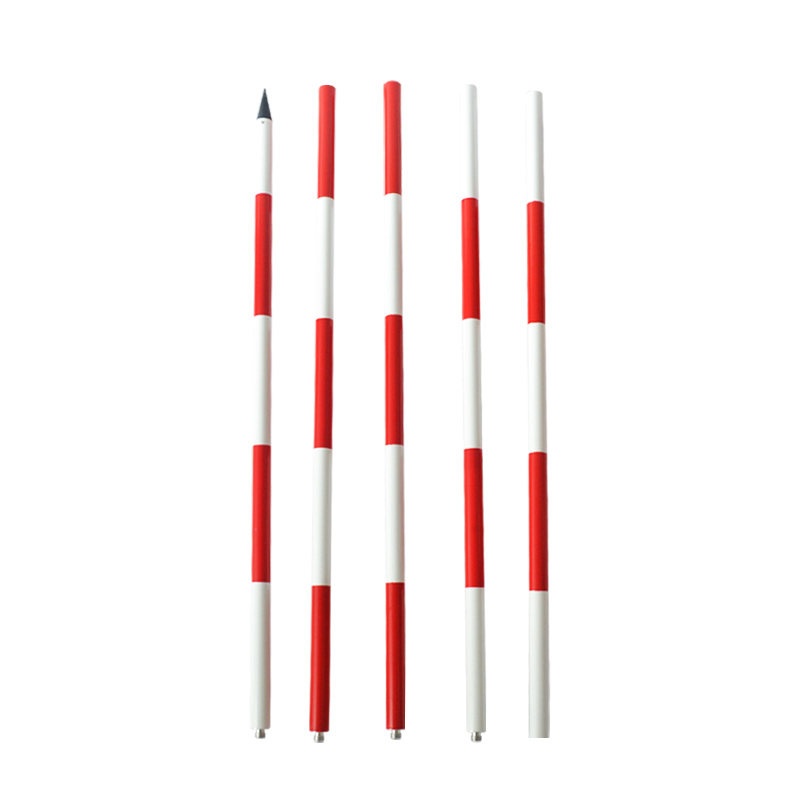 2米3米5米花杆全站仪测量铝合金活接花杆对中标杆支架附件 红白杆